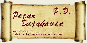 Petar Dujaković vizit kartica